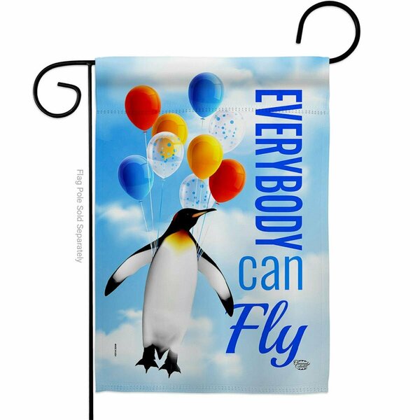 Cuadrilatero 13 x 18.5 in. Everybody Can Fly Sweet Life  Double-Sided Decorative Vertical Garden Flags - CU3916599